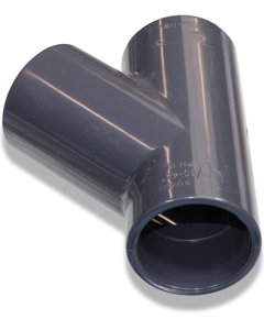 T-piece 50x50x50 PVC 45deg